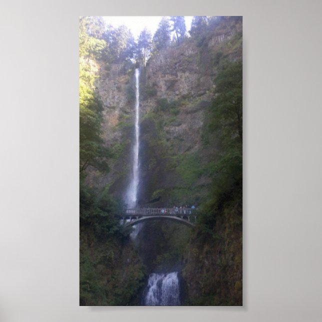 Póster Multnomah Falls Waterfall (Frente)