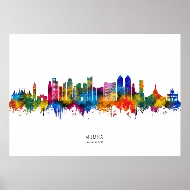 Póster Mumbai Maharashtra Skyline (Frente)