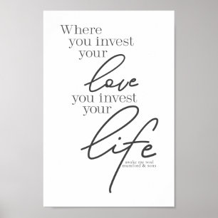 Póster Mumford & Sons Art - Invierte tu amor, tu vida