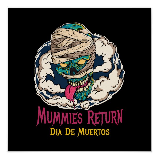 Póster Mummies dia De Muertos - Día de los muertos (Anverso)