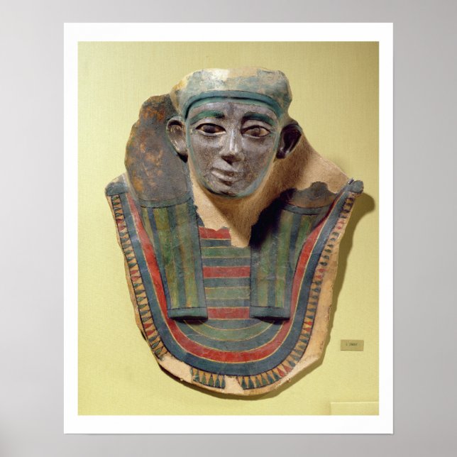 Póster Mummy mask, from Mirgissa (stuccoed and painted pl (Frente)