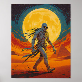 Póster Mummy Wall Art - Poster de horror egipcio