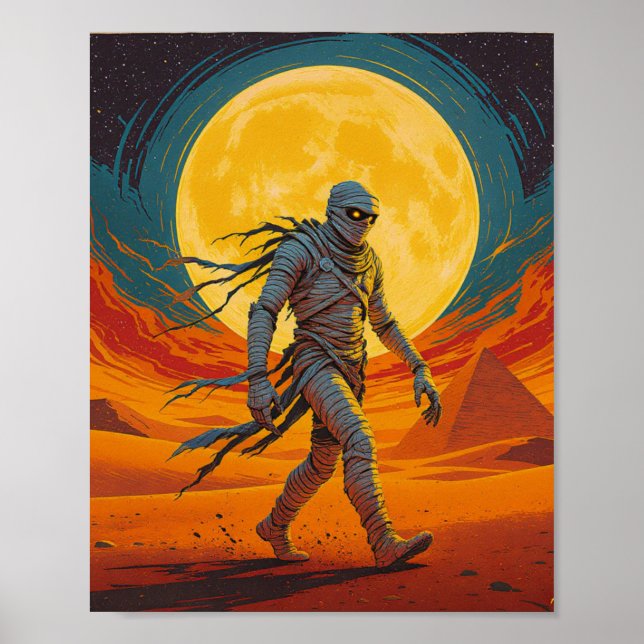 Póster Mummy Wall Art - Poster de horror egipcio (Frente)