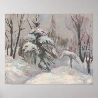 Póster Munch - Bosque de Invierno 1927