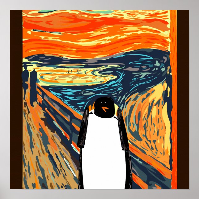 Póster Munch penguin poster (Frente)