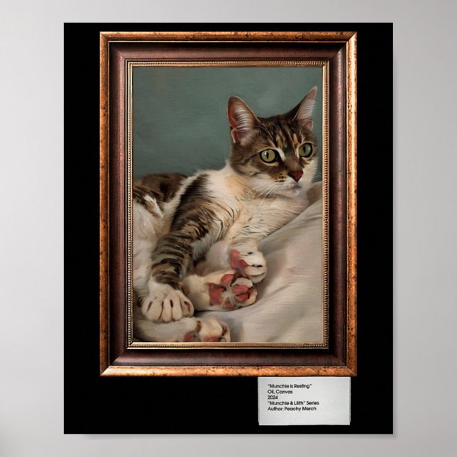 Póster Munchie El Descanso Del Gato - Canvas (Frente)