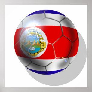 Póster Mundial 2014 de la bola del equipo de fútbol del