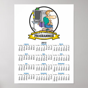 PÓSTER MUNDIAL MAYOR PROGRAMADOR HOMBRES PERSONALIZADO