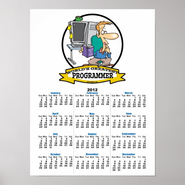 PÓSTER MUNDIAL MAYOR PROGRAMADOR HOMBRES PERSONALIZADO (Frente)