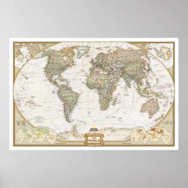 Póster " Mundo: 2007/hoy - Mapa ejecutivo ... (Frente)