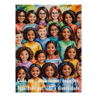 Póster Mundo Colorido: A Beleza da Diversidade