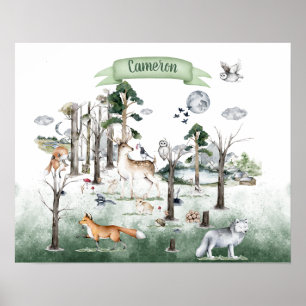 Póster Mundo de Fantasía Animal Caprichoso Personalizable