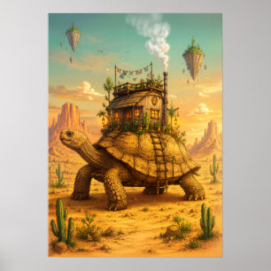 Póster Mundo de fantasía del desierto caprichoso Casa de