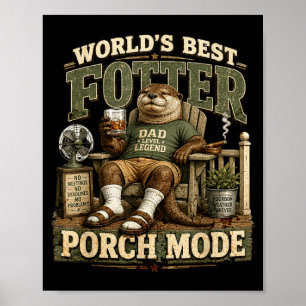Póster Mundo fotter porche modo divertido nutria papá jue