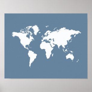 Póster Mundo Gris Elegante Francés