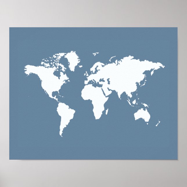Póster Mundo Gris Elegante Francés (Frente)