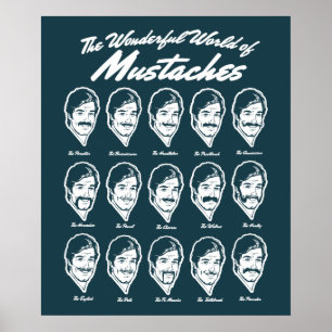 Póster Mundo maravilloso del poster de los bigotes