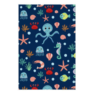 Póster Mundo Marino