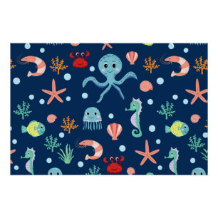 Póster Mundo Marino