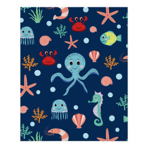 Póster Mundo Marino