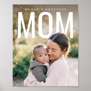 Póster Mundo PhotoPop La Mejor Mamá Foto Personalizada