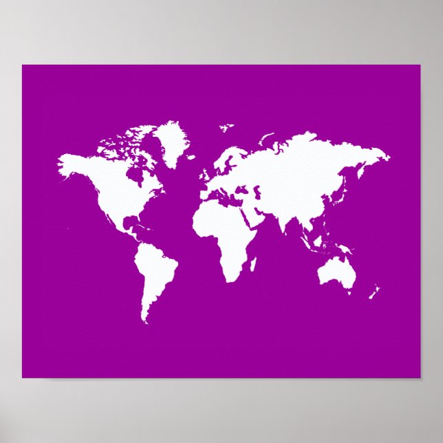 Póster Mundo Purple Elegant (Frente)