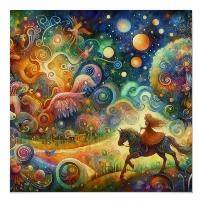 Póster Mundo Wimsical de un sueño infantil (Anverso)