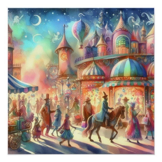 Póster Mundo Wimsical de un sueño infantil (Anverso)