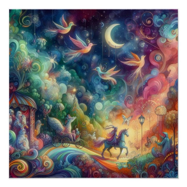 Póster Mundo Wimsical de un sueño infantil (Anverso)