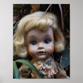 Póster Muñeca en la tarjeta postal del yard