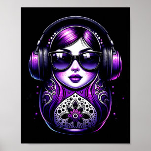 Póster Muñeca Matrioska Rusa Rusia Música Matrioska Rusa