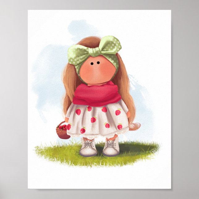Póster Muñeca Tilda de Fresa (Frente)