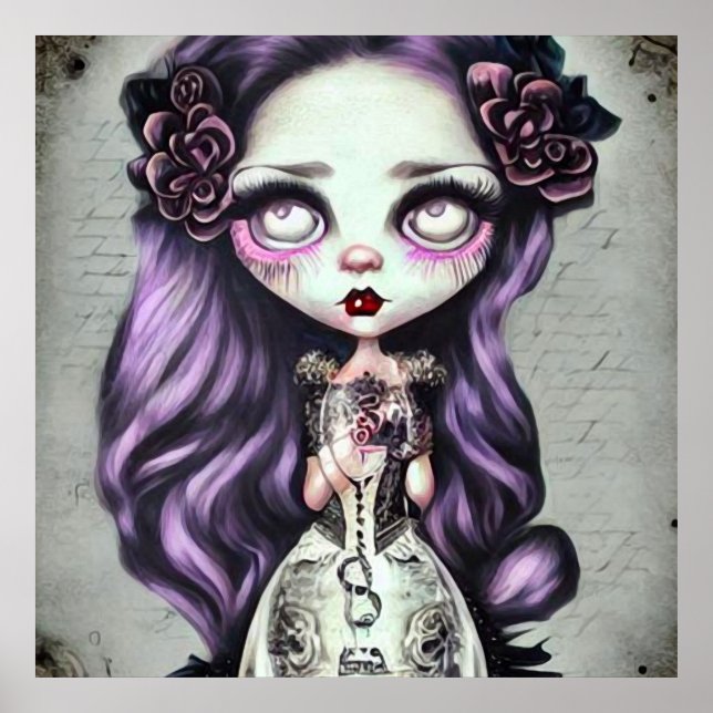 Póster Muñeca violeta (Frente)