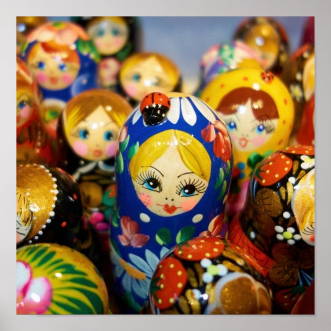 Póster Muñecas de nidificación rusas (Frente)