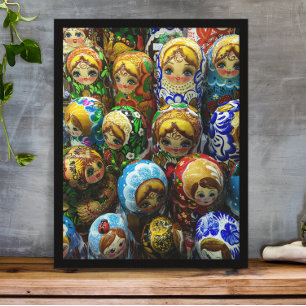 Póster Muñecas Matryoshka Kiosco de Recuerdos Foto de Via