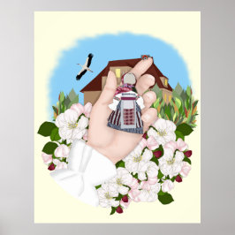Póster Muñecas populares ucranianas, Motanka. Hogar nativ