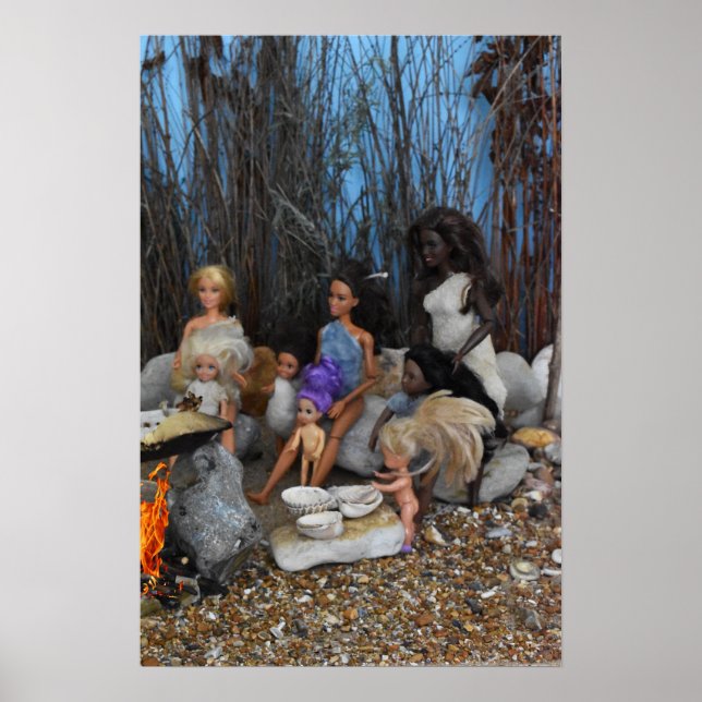 Póster Muñecas prehistóricas. (Frente)