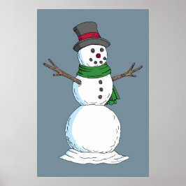 Póster Muñeco de nieve