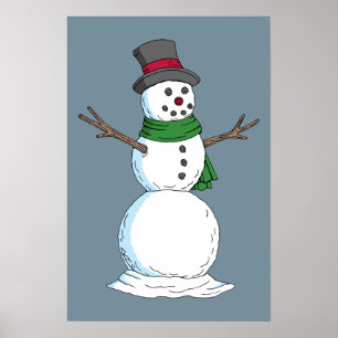 Póster Muñeco de nieve