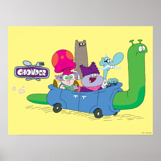 Póster Mung, Chowder, Shnitzel y trufas en caracol (Frente)