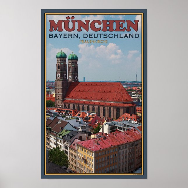 Póster Munich Frauenkirche (Retrato) (Frente)
