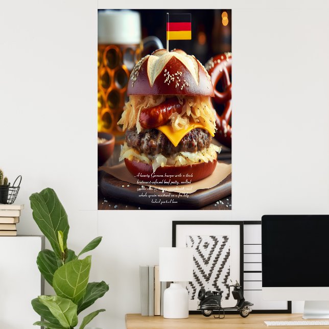 Póster Munich Munchies: Bonanza de la hamburguesa de Brat (Oficina en casa)