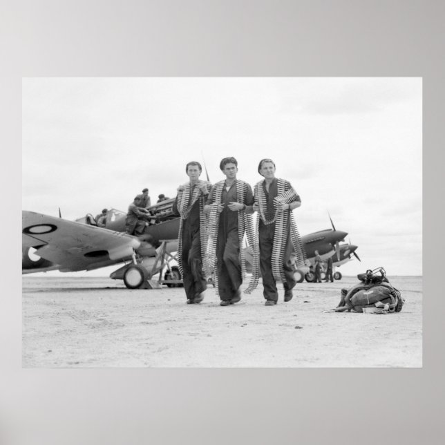 Póster Municiones para aviones WW2, años 40 (Frente)