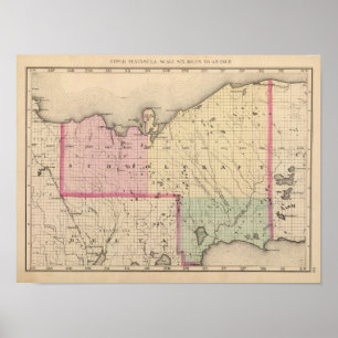 Póster Municipio de Schoolcraft Michigan