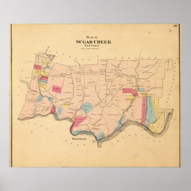 Póster Municipio de Sugar Creek (Frente)