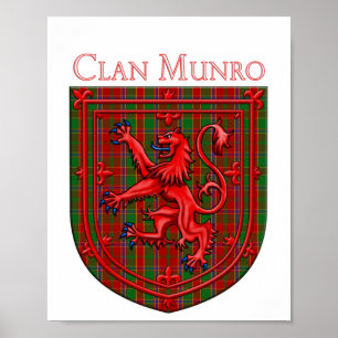 Póster Munro Tartan Scottish Plaid Lion Rampant