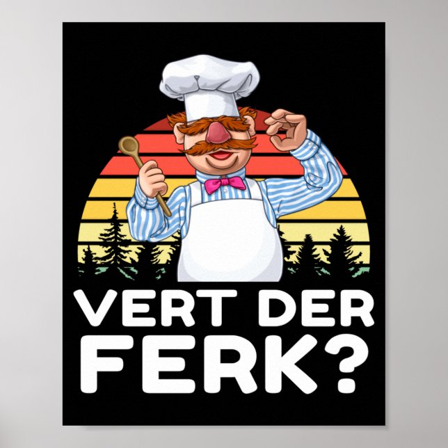 Póster Muppet Show Swedish Chef Expletive New Funny Stic  (Frente)