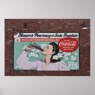Póster Mural Celebra la Ruta 66, Baxter Springs, Kansas