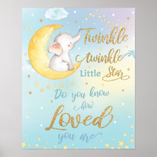 Póster Mural de Guardería Whimsical Twinkle Twinkle Littl