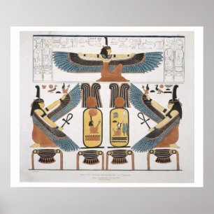 Póster Mural de las tumbas de los reyes en Thebes, disco